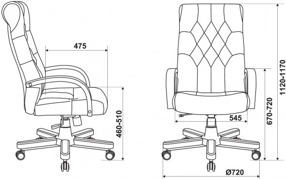 Кресло руководителя Бюрократ T-9928WALNUT ткань