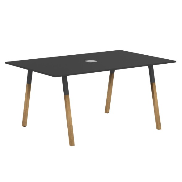 Стол переговорный прямоугольный FSCT 1510 Белый премиум/Белый-Бук 1580х1020х733 FORTA