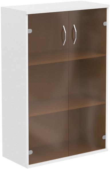 Шкаф со стеклянными дверьми СТ-2.4 Белый 770*365*1200