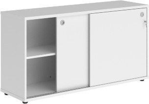 Шкаф низкий со слайд дверьми XLC 1443 Белый 1406х430х750 XTEN